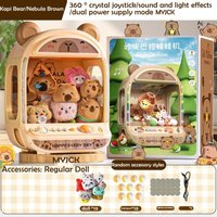 DIY Doll Machine Kids Coin Operated Play Game Mini Claw Catch Toy Crane Machines Music Doll Children Xmas Gifts Toys Boy Girls