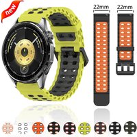 22mm Silicone Ocean Strap for Huawei Watch GT6 Pro GT6/GT4 5 4 3 Pro 46mm Breathable Bracelet for Amazfit Balance 2/Bip 6 5 Band