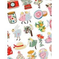 Cartoon Flowers Fairy Strawberry Fruit Iron-on Sew Embroidery Badge Patches DIY T-shirt Hat Backpack Clothing Appliques Sticker