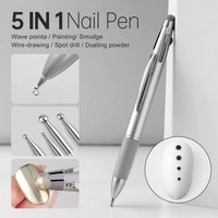 Nail Dotting Pen 5 in 1 Nail Art Tip Dot Paint Ballpoint Pen Design Nail Drill Point Nail Point Drill Pen Dot Drawing Home Salon