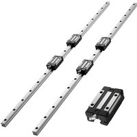 SucceBuy Linearführungsschienen-Set HGR20 2 Stück 1000/2000 mm Linearführungsschienen und 4 Stück Gleitlagerblöcke für CNC-Fräsmaschinen und Drehmaschinen
