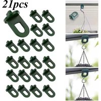 21PCS Greenhouse Plant Clips & Hooks Set with Heat Insulator Plant Flower Hangers Basket Supports Shade Net & Plastic Hooks Gard
