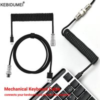 Type C Mechanical Keyboard Coiled Cable USB Keyboard Wire Mechanical Keyboard Aviator Desktop Computer Aviation Connector