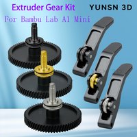 For Bambu Lab A1 MINI Gear Kit CNC POM Nanocoated Hardened Steel Extrusion Head Gears For Bambulab A1 MINI Replacement Parts