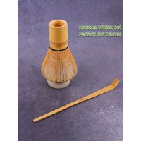 Bamboo Matcha Making Set Matcha Scoop Tea Maker Bamboo Matcha Making Set Whisk Hooked Bamboo Scoop Chashaku Matcha Tea Whisk
