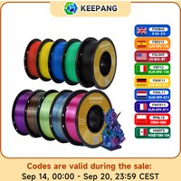 KEEPANG PLA/Seiden-PLA-Filament, 5/10 kg, 3D-Drucker-Filament, 1 kg/1 Rolle, 1,75 mm Pla-Kunststofffilament, keine Blase, 3D-Druckmaterialien