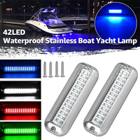 Yacht Boat Transom 42LED Lamp Stainless Steel Marine Bottom Good-quaility Underwater Running Nacigation Light IP68 Waterproof