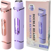 Dual-purpose Female Hair Trimmer 2-IN-1 Electric Shaver & Hair Clipper For Women Facial Leg Bikini Body Painless Hair Remover