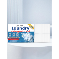 Jue Fish Laundry Detergent (30 Pieces) - Gentle on Skin, Powerful Stain Removal for Daily Clothing
