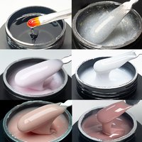 Jillnails Gel Nail Builder 50g Nude Milky White Pink Selbstnivellierendes mittelstarkes Gel für die Nagelverlängerung