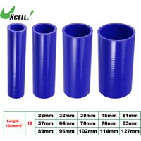 UXCELL 38mm 51mm 83mm 95mm 114mm ID 152mm Length 4-Ply Reinforced High Temp Straight Coupler Silicone Reducer Hose Blue