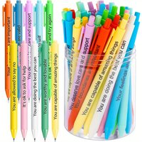 10 Pcs Gel Ink Pens Motivational Pen for Coworkers Inspirational Quote Pen Retractable Rolling Ball Smooth Writing for School Su