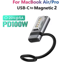 USB Type C Magnetic PD Adapter for Magsafe 2 for MacBook Air Pro Max 5A Fast Charging USB C Female Magnet Plug Converter