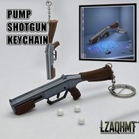 Mini 3D Printed Pump Shotgun Keychain Toy Functional Blaster Model Toy 3D Printed Keychain Decompression Toys Cool Kids Gifts