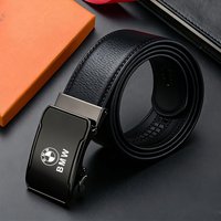Sticker Business Formal Men's Belt Luxury Polished Metal Buckle Auto Lock Denim Jeans Belts For BMW M5 M4 M3 F20 F40 F22 F30