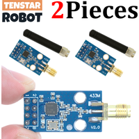 TENSTAR 2pcs CC1101 433MHz Wireless Module With SMA Antenna Wireless Transceiver Module
