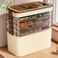 Large Capacity, Durable Portable Medicine Box/Storage Box with Handle, Storage Box with Lid, Multi-Layer Elevated Storage Box, Suitable for Home and Travel, Suitable for Organizing Medicine Boxes,