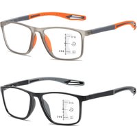 Soft Multifocal Progressive Reading Glasses Anti Blue Light Multifocal Elderly Eyewears Men Women's Large Frame Eyeglasses
