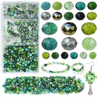 1000 Pcs/Box 4 6 8mm AB Faceted Crystal Rondelle Glass Round Loose Spacer Beads Crafts for DIY Making Jewelry Bracelet Necklace