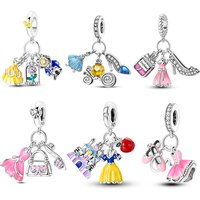 Beauty and the Beast (three-in-one) Charms Beads Fits 3mm Original Charms 925 Silver Bracelet Womens DIY Jewelry Gift 2026New in