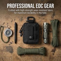 EDC Tool Pouch Tactical Utility Organizer Small Waist Bag Multi Pocket Outdoor Hiking Camping Work Gear