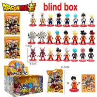 1-24pcs Random Blind Box Toy Anime Dragon Ball Figure Super Saiyan Son Goku Vegeta Frieza Action Figure Pvc Models Toy Ornaments