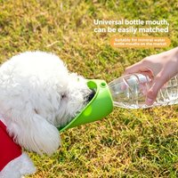 2pc Outdoor Water Drinking Tool for Walking Dogs! Can be paired with mineral water bottles. Food grade silicone for daily walks.