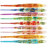 Useful Floral Resin Grips Crochet Hook 2.0-6.0mm Knitting Tools Knitting Needle Yarn Knitting Non-Slip Weave Needle Home Use