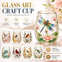 NEW Glass Tea Cups Floral Pattern Coffee Mug Tea Glass Cup For Cafe Home Beer Birthday Party Wedding Whiskey Kitchen Bar Office