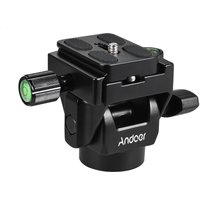 Andoer M-12 Monopod Tilt Head Panoramic Head Telephoto Bird Watching with Quick Release Plate Monopod Head arca