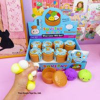 2026 Decompression Bun PU Toy Pinch Music Stress Relieving Tool Small Steamer Model Hand Pinch Ventilatory Toy