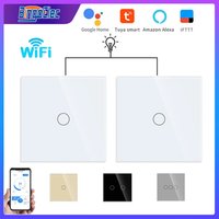Stair Switches Tuya WiFi Smart Switch Touch Sensor LED Lights Interruptor 2way Control Alexa Google Smart Home Glass Panel