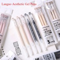 LANGUO 3-15pcs High-Capacity Drawing Gel Pens Overlayable Skin Tone Black for Art Marker Replacement School Supplies Stationery