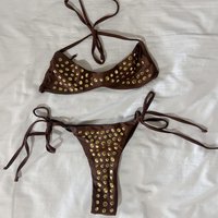 Micro Bikini 2026 New Swimwear Women Swimsuit Sexy Brazilian Biquini Shiny Solid Swim Suit Beachwear Push Up Bathing Suit Female