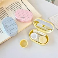 Built-In Mirror Lens Case Compact Compact Contact Lens Case Contact Lens Storage Box Cute For Business Trips Daily Commute