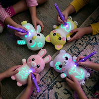 Glow-in-the-Dark Doodle Plush Doll Toy, Luminous Light Painting Plush Toy, Educational Stress Relief Toy, Birthday Gift