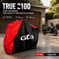 Für Vespa GTS 125 150 300 Super 300 Super300 GTV 125 GTV 250 GTV 300 210D Motorradabdeckung Wasserdicht Staubdicht UV-Schutz