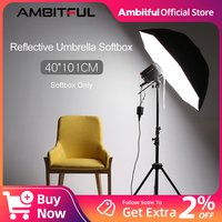40" 101cm Flash Lighting Reflective Umbrella Photography Umbrella Softbox Studio for Photography Studio Flash Lighting