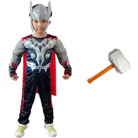 Thor Muscle Anime Smile Hero Cosplay Costume, Combinaison, Marteau Everak, Ensemble Complet, Costumes d'Halloween et de Carnaval