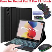 Case for Redmi Pad 2 Pro 12.1 Inch,Bluetooth Keyboard cover for Xiaomi Pad 2 Pro 12.1-inch,for Redmi Pad Smart Stand Cover