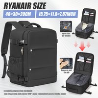 Vacuum Compression Backpack Ryanair 40x30x20 Travel Backpack EasyJet Wizzair Cabin Bag 15.6" Laptop Bag Men Backpack,Storage Bag
