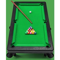 Cute Mini Table Pool Toy Game Set Educational Interactive Snooker with Cues
