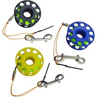 30M Scuba Diving Spool Finger Reel with Stainless Steel Double Ended Hook SMB Tech Snorkeling Equipment Cave Wreck Guide Line