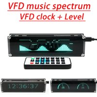 VFD Music Spectrum VFD CLOCK Display VFD Sound Audio Level VU Meter MIC Pickup rhythm Atmosphere light Scroll Billboard AUX CAR