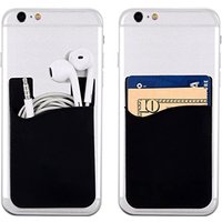 1PCS Silicone Business Credit Pocket Adhesive Fashion Women Men Cell Phone ID Card Cover Holder Slim Case Sticker Case Bags