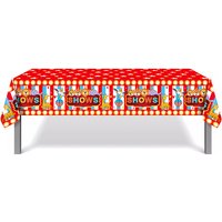 Circus Animals Carnival Tablecloth Birthday Decorations Baby Shower Disposable Tableware Table Cover Kids Favors Party Supplies