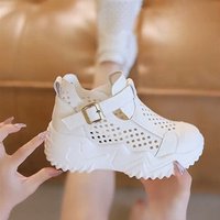 Women's Genuine Leather Sandals Breathable Hollow out Sporty Summer Shoes Low Cut Casual Style PU Lined Synthetic Rubber Sole