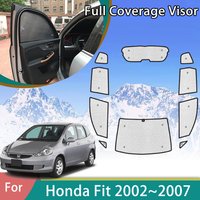 Car Sunshade For Honda Fit Jazz GD1 GD2 GD3 GD4 GD5 GE 2002~2007 2006 2005 Auto Accessories Sun Visor Protection Window Curtains