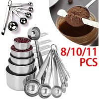 Stainless Steel Measuring Spoons Set Measuring Cups for Baking Gram Dosing Spoon Stackable Kitchen Measuring Accessory LS004