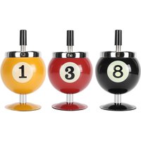 Ashtray Billiard Ashtray with Lid Windproof Automatic Extinguishing Decorative Ashtray for Home Restaurant KTV Bar Cigar Ashtray
